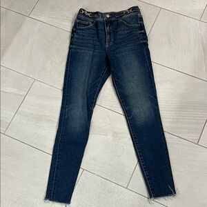 Express High Rise Dark Blue Jeans